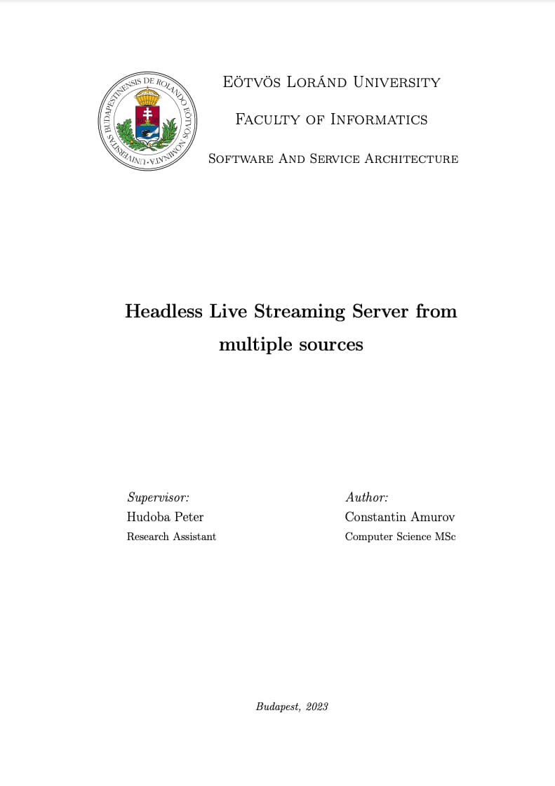 Image of Headless Livestreaming Server Implementation